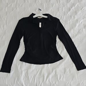 Madewell Classic Black Long Sleeve Top